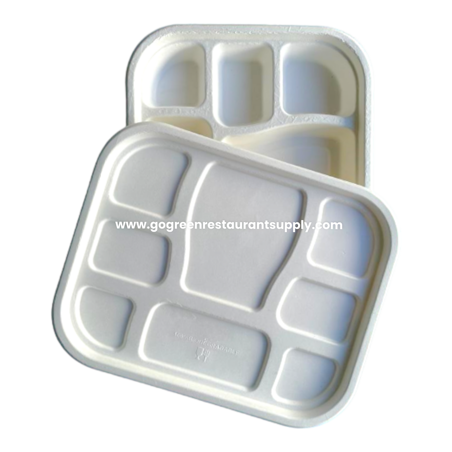 11.20"X 9" 8CP GO GREEN MEAL TRAY & LID - COUNT 500